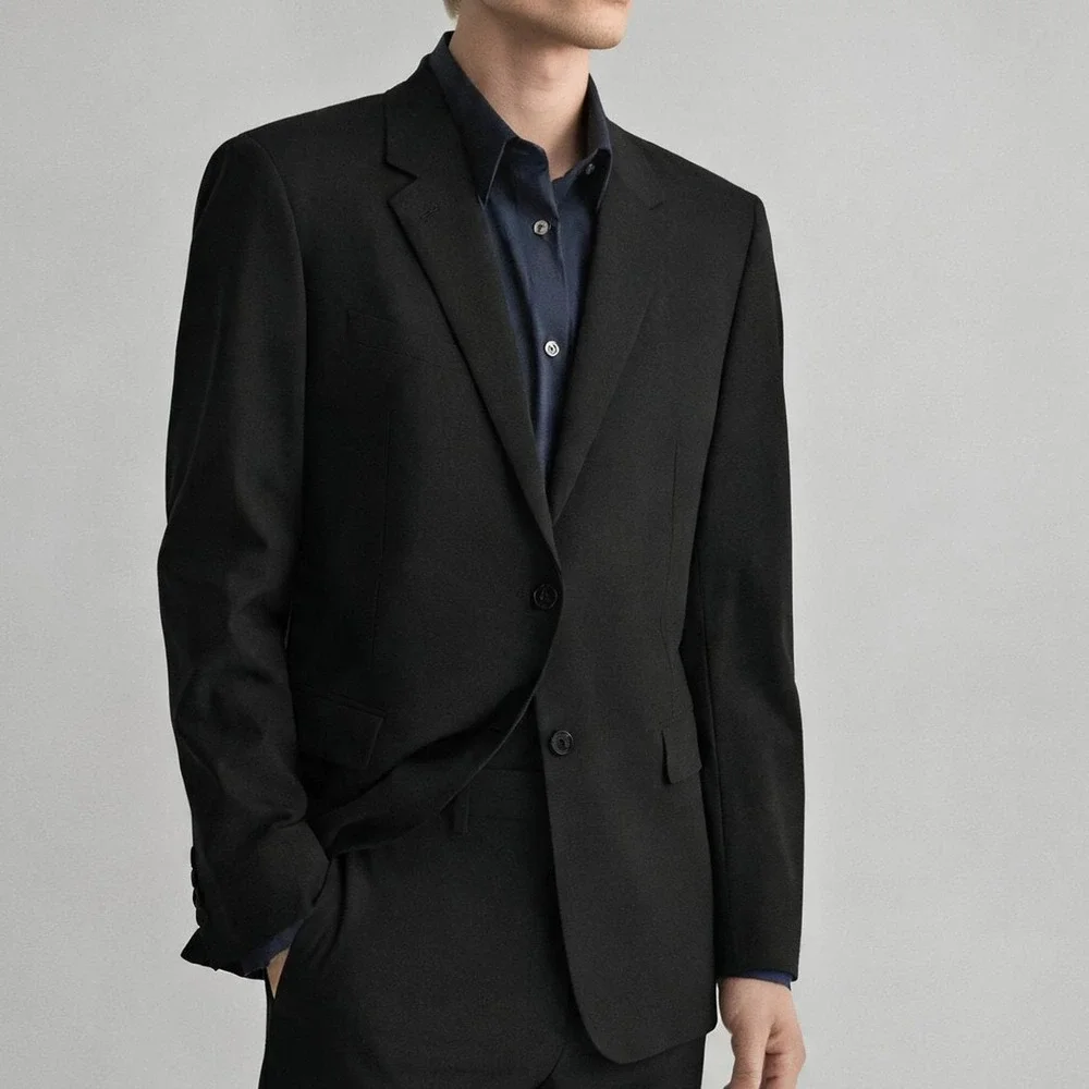 Theory Mens Sport Coat 36S Black Tailored Quiet Luxury Blazer Suit Jacket NWT